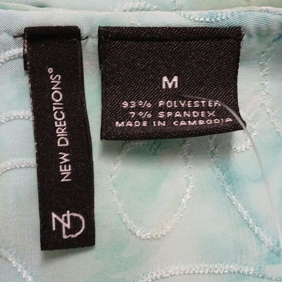 New Directions mint green yellowish blend sleeveless blouse Sz M NWOT - Picture 6 of 6